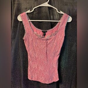 FANG Pink Lace Blouse